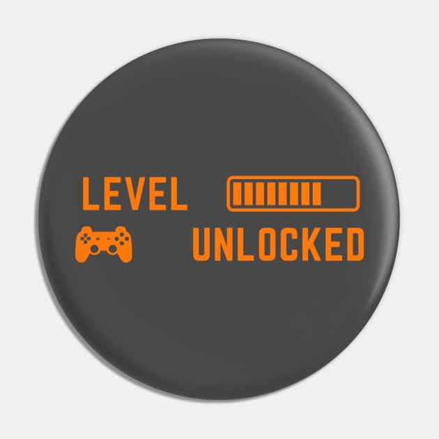 Level Unlocked Gamer Apparel Pin by Topher's Emporium