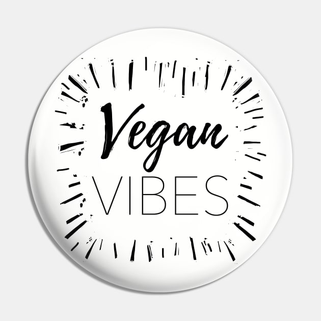 Vegan Vibes Pin by IllustratedActivist