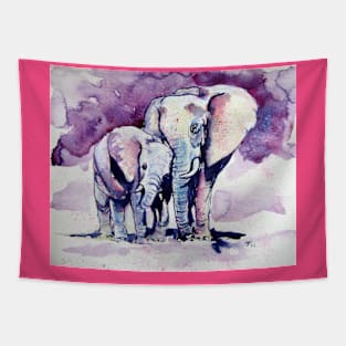 Elephant with baby Tapestry