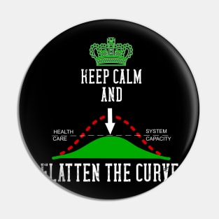 keep calm and flatten the curve virus awareness gift Pin