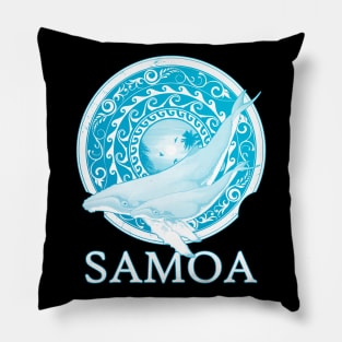 Humpback whales Shield of Samoa Pillow