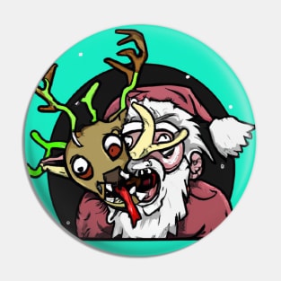 Deer Santa Pin