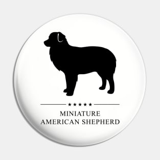 Miniature American Shepherd Black Silhouette Pin