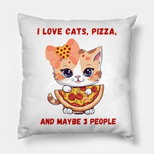 Cat pizza lover Pillow