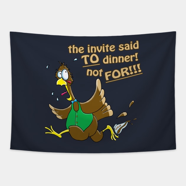 Thanksgiving Turkey Tapestry by brodyquixote