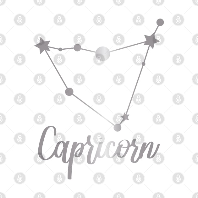 Capricorn Zodiac in Silver by Kelly Gigi