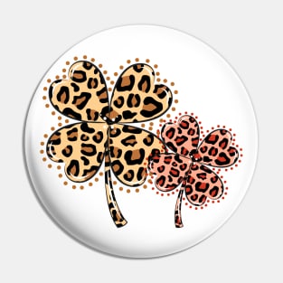 Double Shamrock Leopard Pin