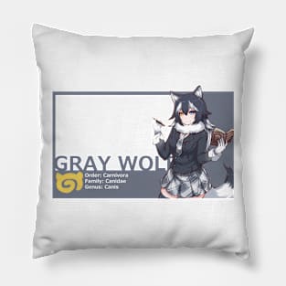 gray wolf mug Pillow