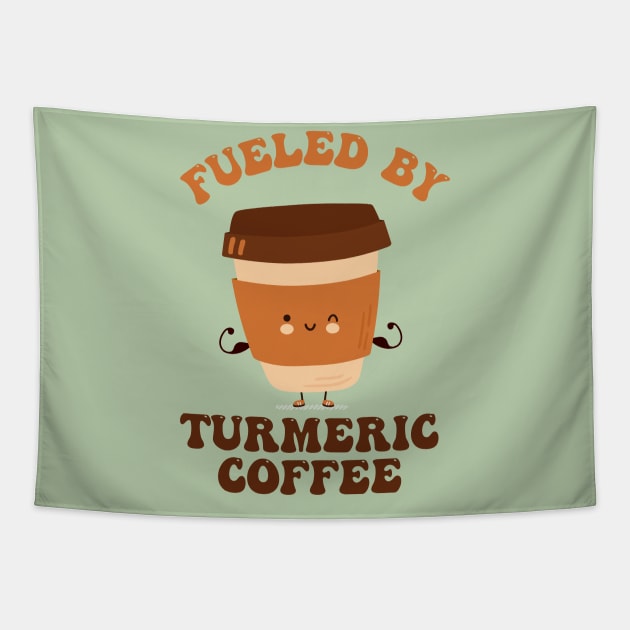 Fueled by Turmeric Coffee Tapestry by Blended Designs