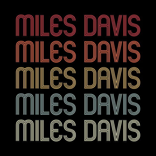 Retro Miles Wordmark Repeat - Vintage Style by Realistic Flamingo