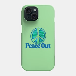 Peace Out Neon Peace Symbol Phone Case