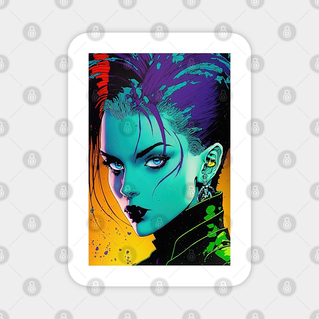 Goth girl pop art Magnet by obstinator