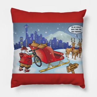 Santa's Bike Rack Pillow