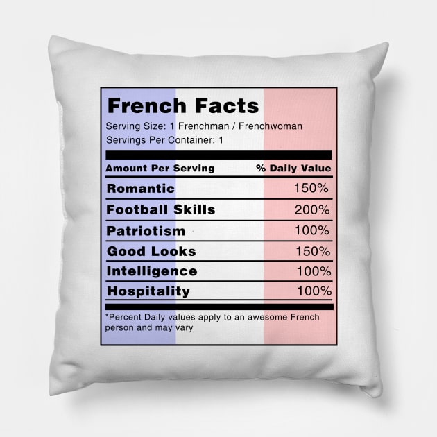 French Facts Pillow by swiftscuba