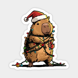 Christmas Capybara Magnet