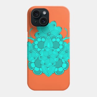 Abstract Doodle Flower Phone Case