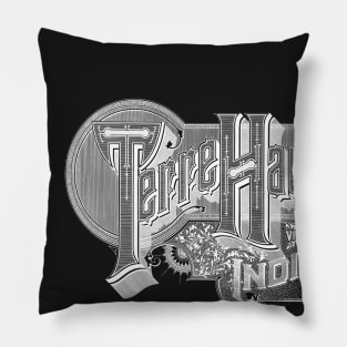 Vintage Terre Haute, IN Pillow