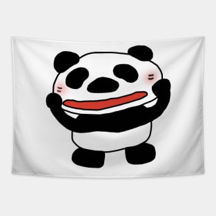 funny panda is feeling shy Tapestry