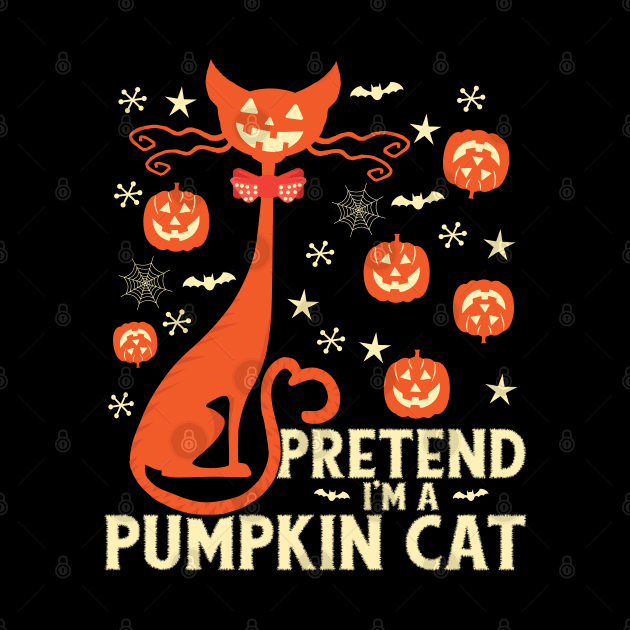 Pretend I’m A Pumpkin Cat Halloween Costume gift by angel