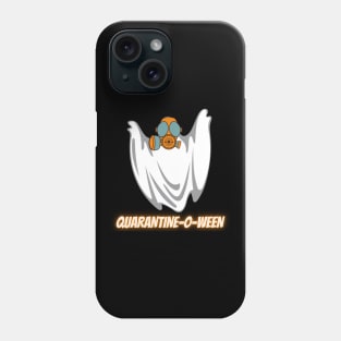 Quarantine-O-Ween Ghost Funny Halloween Gift Easy Halloween Costume Phantom with a Quarantine Mask Radioactive Mask Halloween 2020 Phone Case