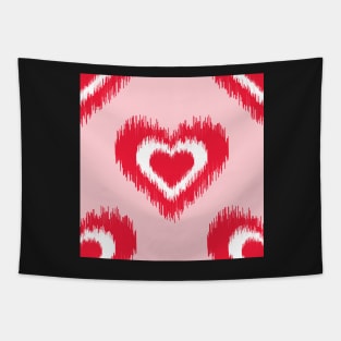 IKAT heart pattern Tapestry