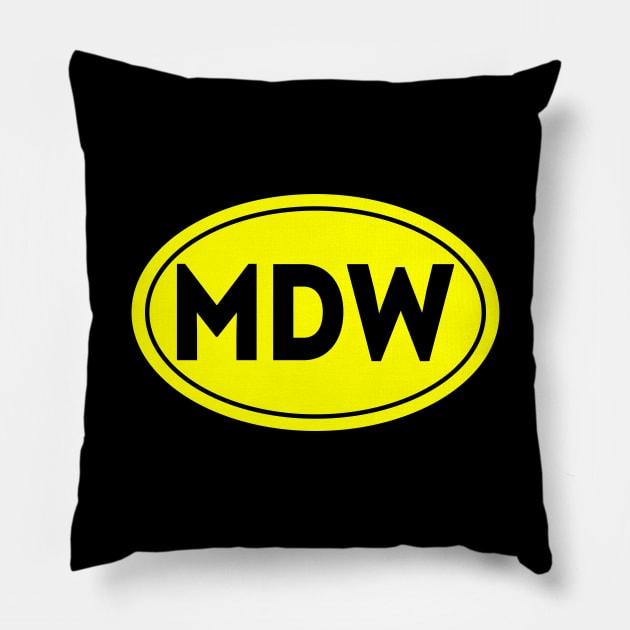 MDW Airport Code Chicago Midway International Airport USA Pillow by VFR Zone