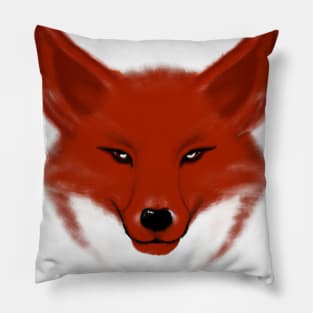 Cute Red Wolf Drawing Pillow