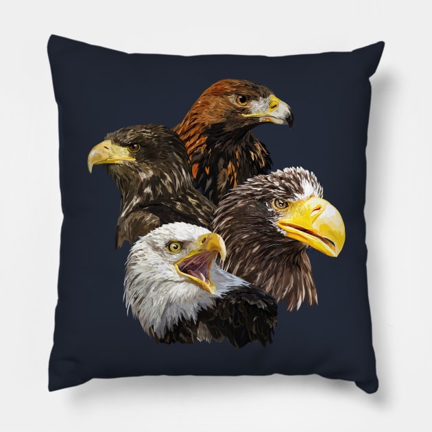 Birds of prey Pillow by obscurite