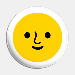 Happy Moon Face Emoticon Pin