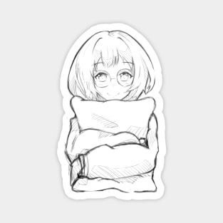 sketch anime girl Magnet