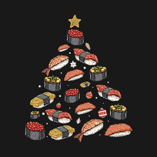 Sushi Xmas Tree Ornaments Japanese Food Ugly Christmas Sushi Pajamas For men Women Gift T-Shirt