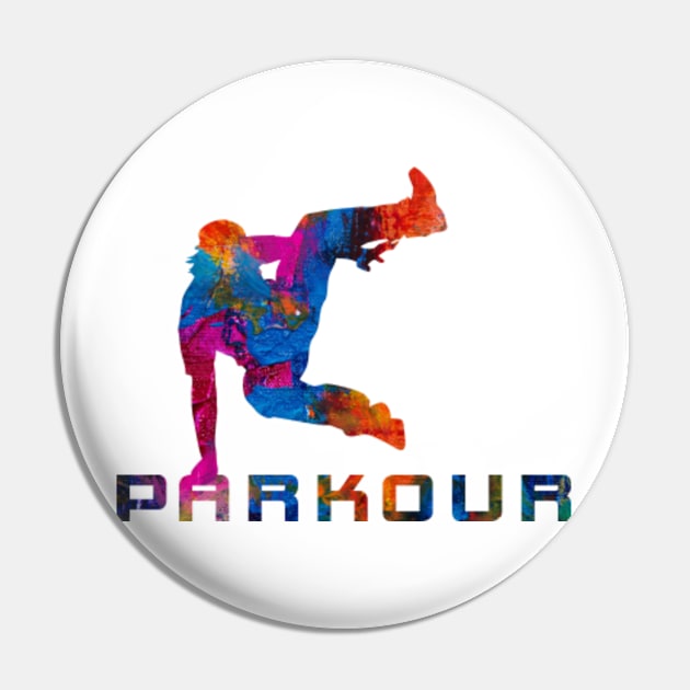 parkour Pin by Teeeshirt