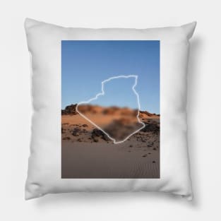 Algeria Country Map | Luminous Landscapes Pillow