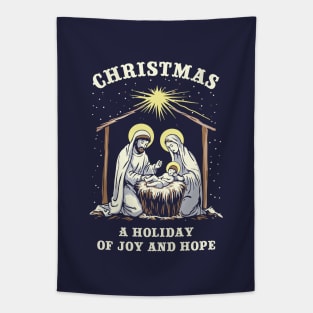 Christmas. A holiday of joy and hope. Tapestry