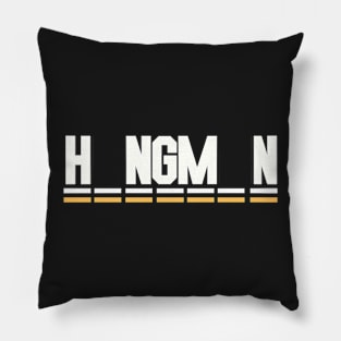 hangman white and yellow  2 Pillow