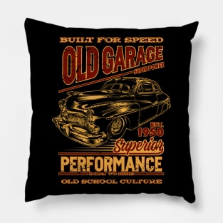Old Garage built for speed Pillow