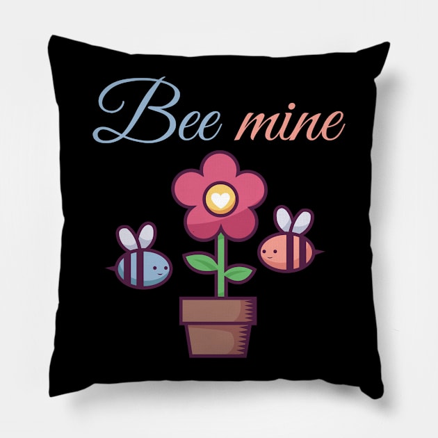 Bee mine Pillow by maxcode