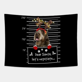 Wirehaired Pointing Griffon Dear Santa Let's Negotiate Tapestry