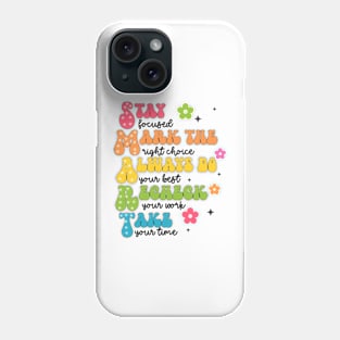 Smart Teacher, Don't Stress Do Your Best, Test Day, Teacher Testing, You Got This, Testing Exam Phone Case