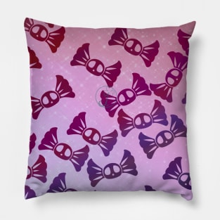 Pastel Goth Candy skull pattern Pillow