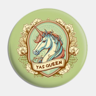 Yas Queen Unicorn Pin