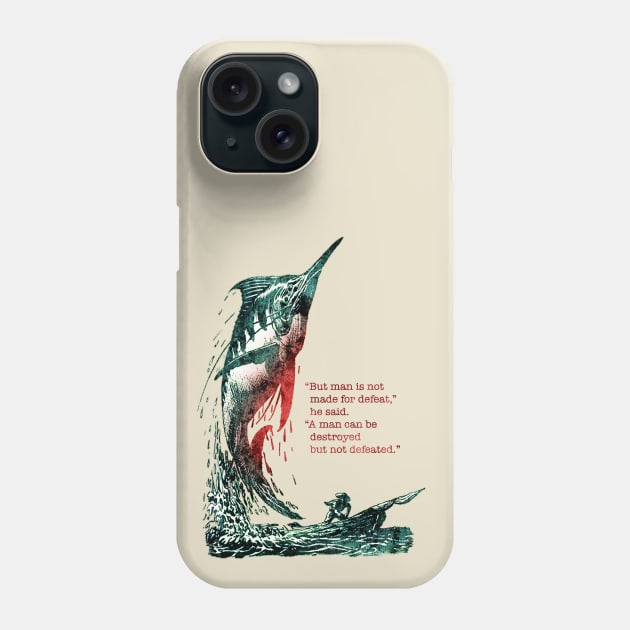 Earnest Hemingway - The Old Man And The Sea Phone Case by The Blue Box