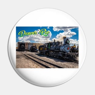 Denver and Rio Grande 425 Steam Locomotive at Antonito Colorado Pin