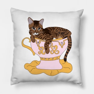 Teacup Tabby Pillow