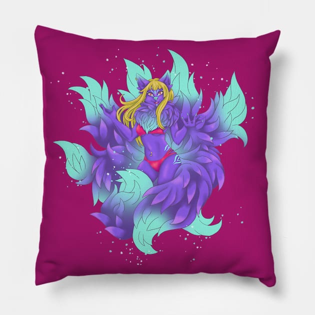 Kitsune Fursona Pillow by ominousmoon