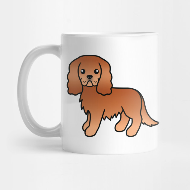 Ruby Cavalier King Charles Spaniel Dog Cute Cartoon Illustration Cavalier Mug Teepublic