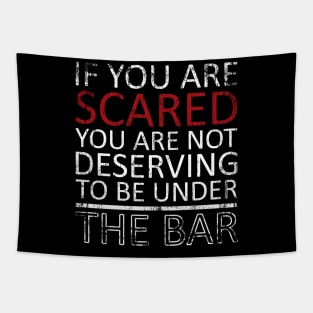 Under The Bar Powerlifting Tshirt Tapestry