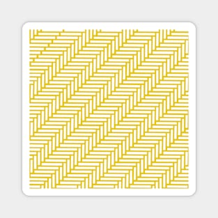 Herringbone 45 Yellow 2 Magnet