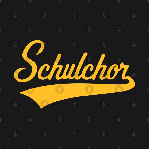 Schulchor (Chor / Musik / Schriftzug / Gold) by MrFaulbaum