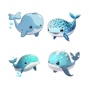 Cute whales - Stickers pack T-Shirt